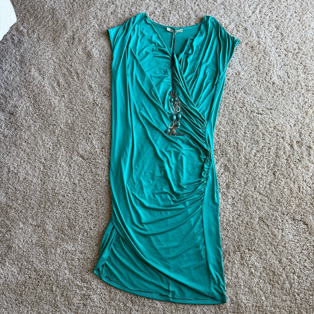 Carpe Diem Women’s Elegant Teal Size L Dress Glam Party *Missing Size Tag* - Picture 2 of 7